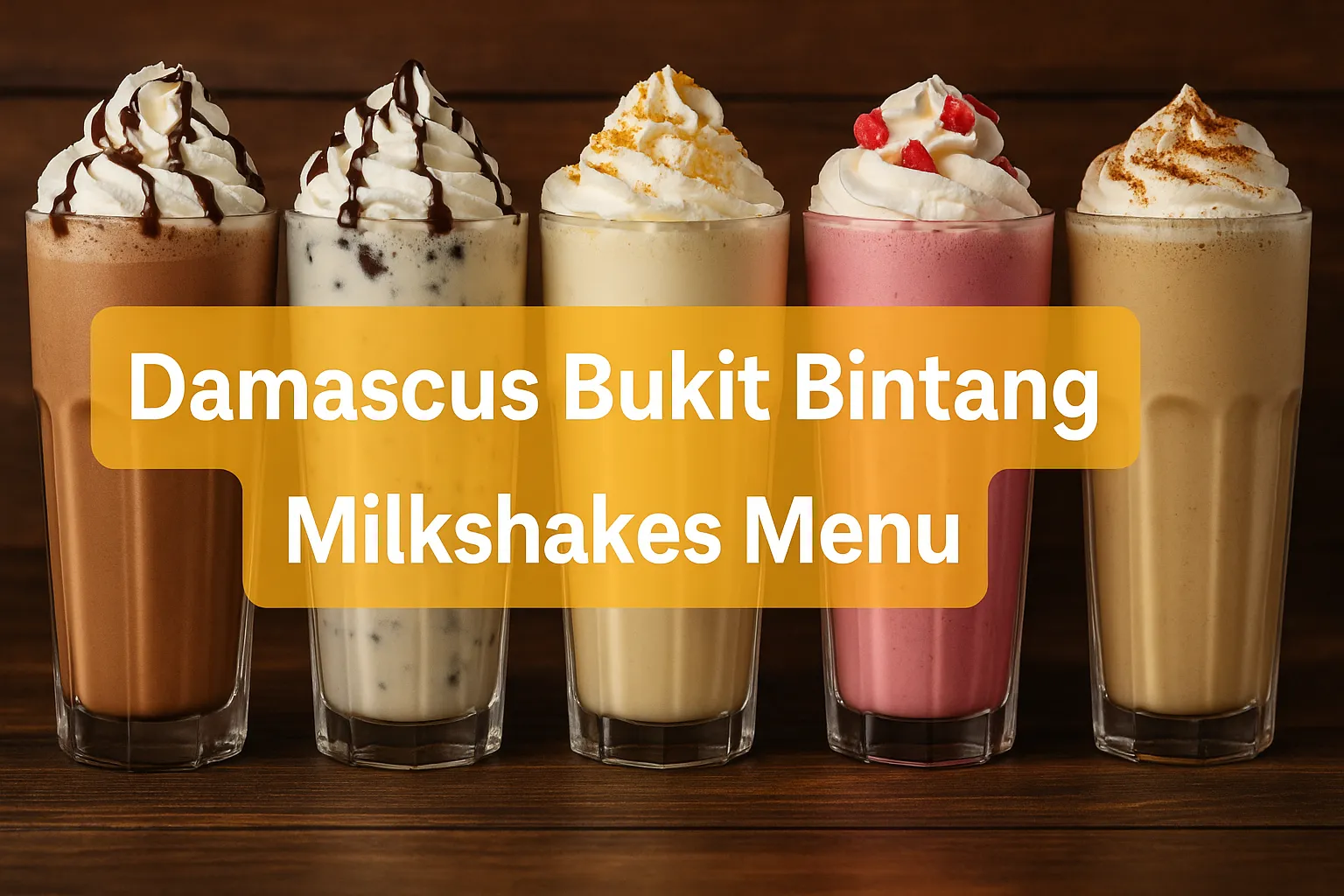 Damascus Bukit Bintang Milkshakes Menu