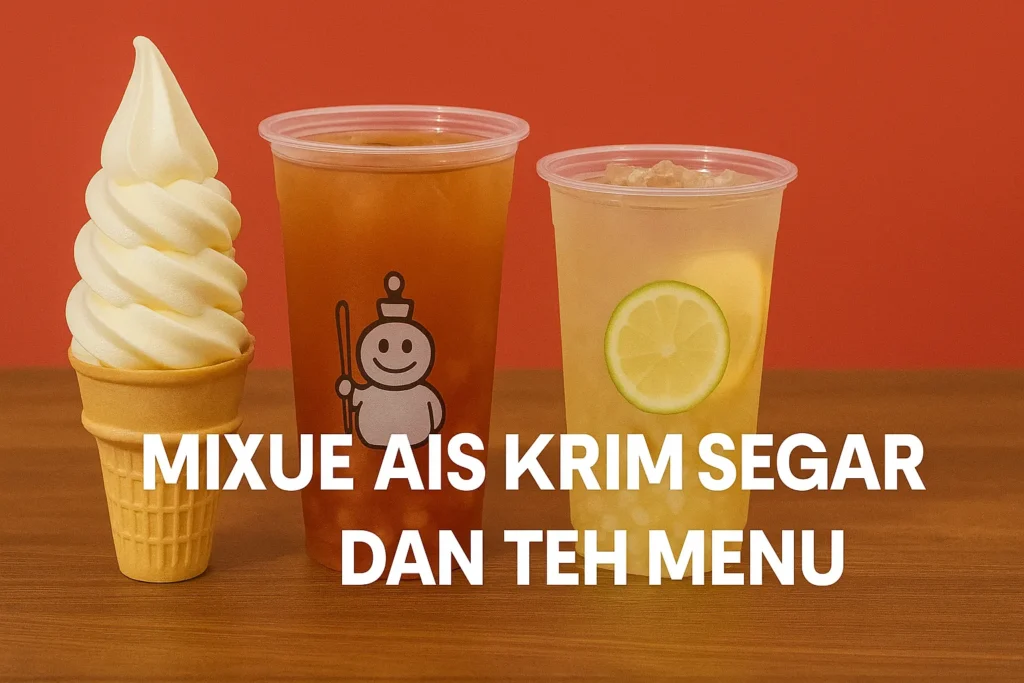 Mixue Ais Krim Segar dan Teh Menu