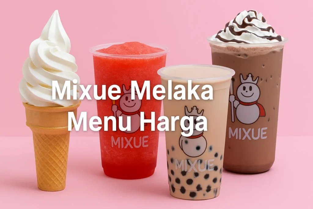 Mixue Melaka Menu Harga