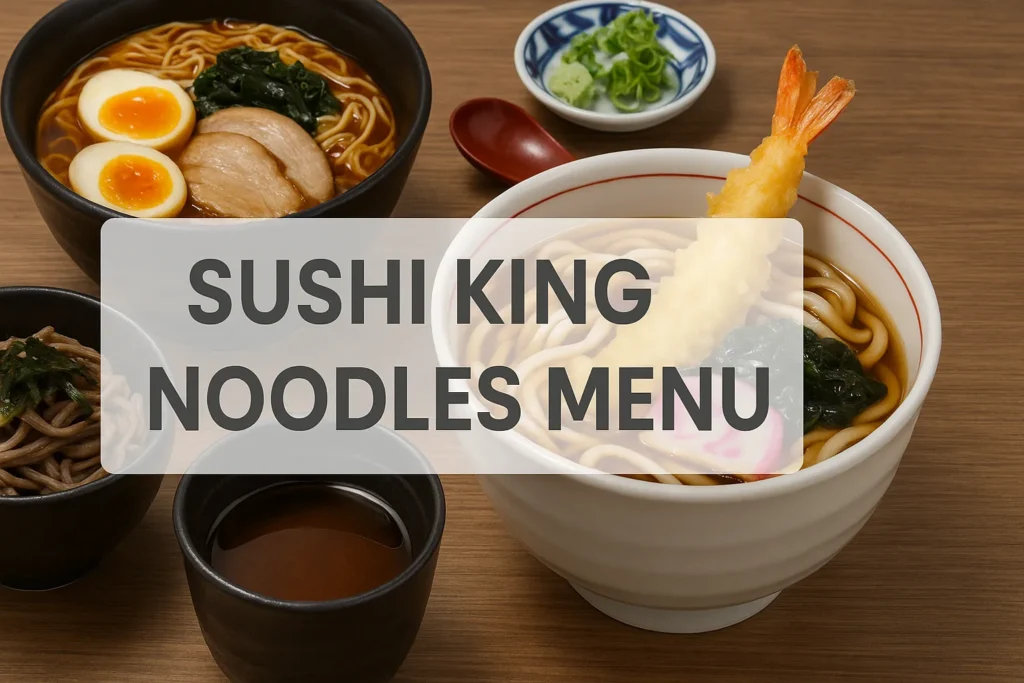Sushi King Noodles Menu