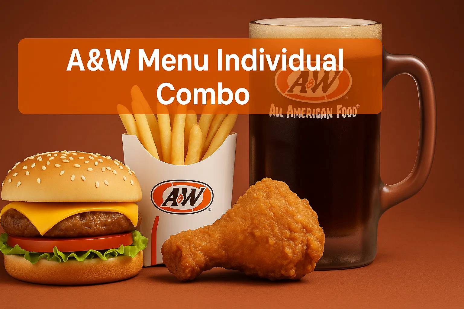 A&W Menu Individual Combo