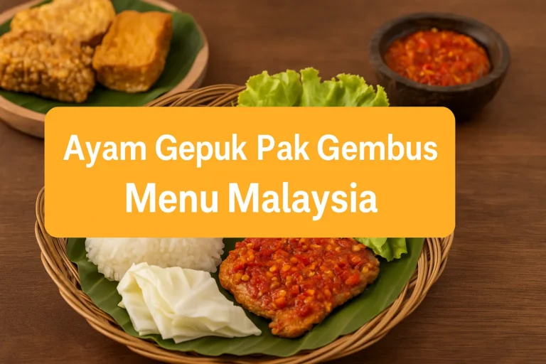 Ayam Gepuk Pak Gembus Menu