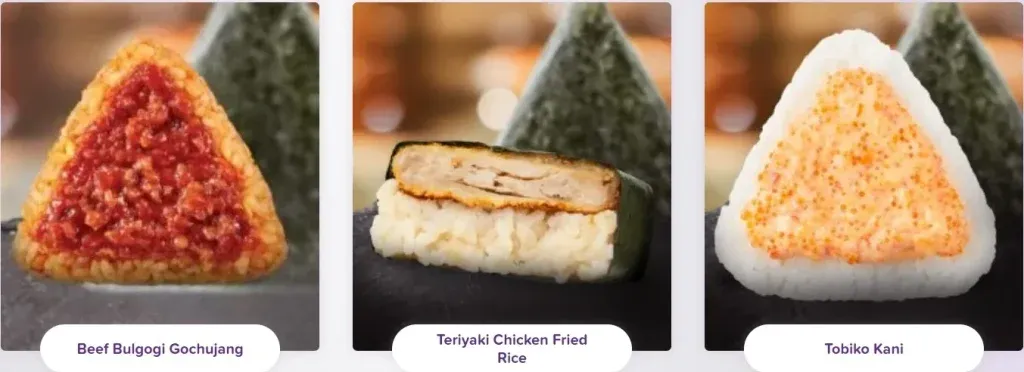 CU Mart Samgak Gimbap Menu