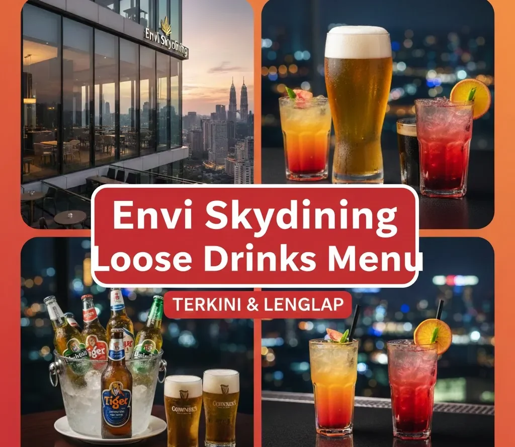Envi Skydining Loose Drinks Menu Prices