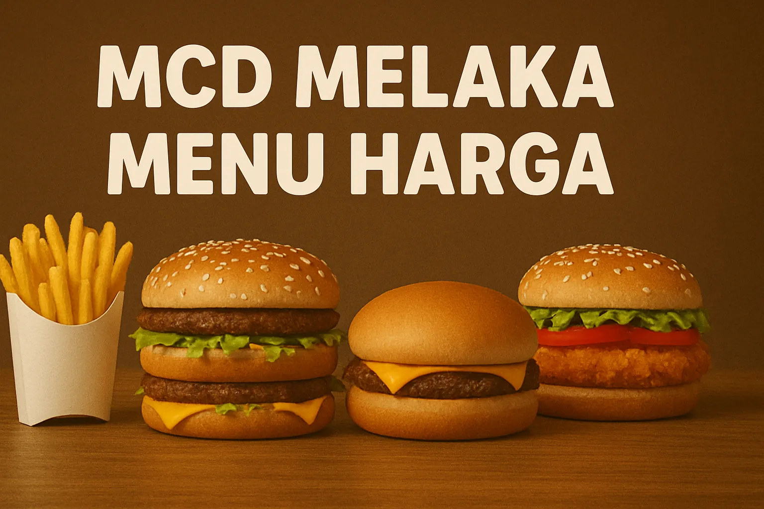 MCD Melaka Menu Harga
