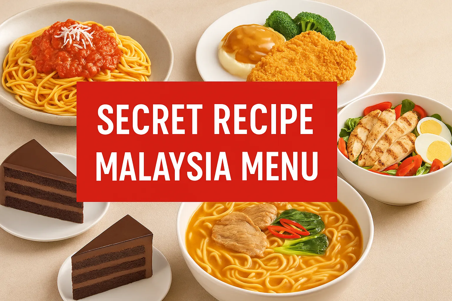 Secret Recipe Malaysia Menu