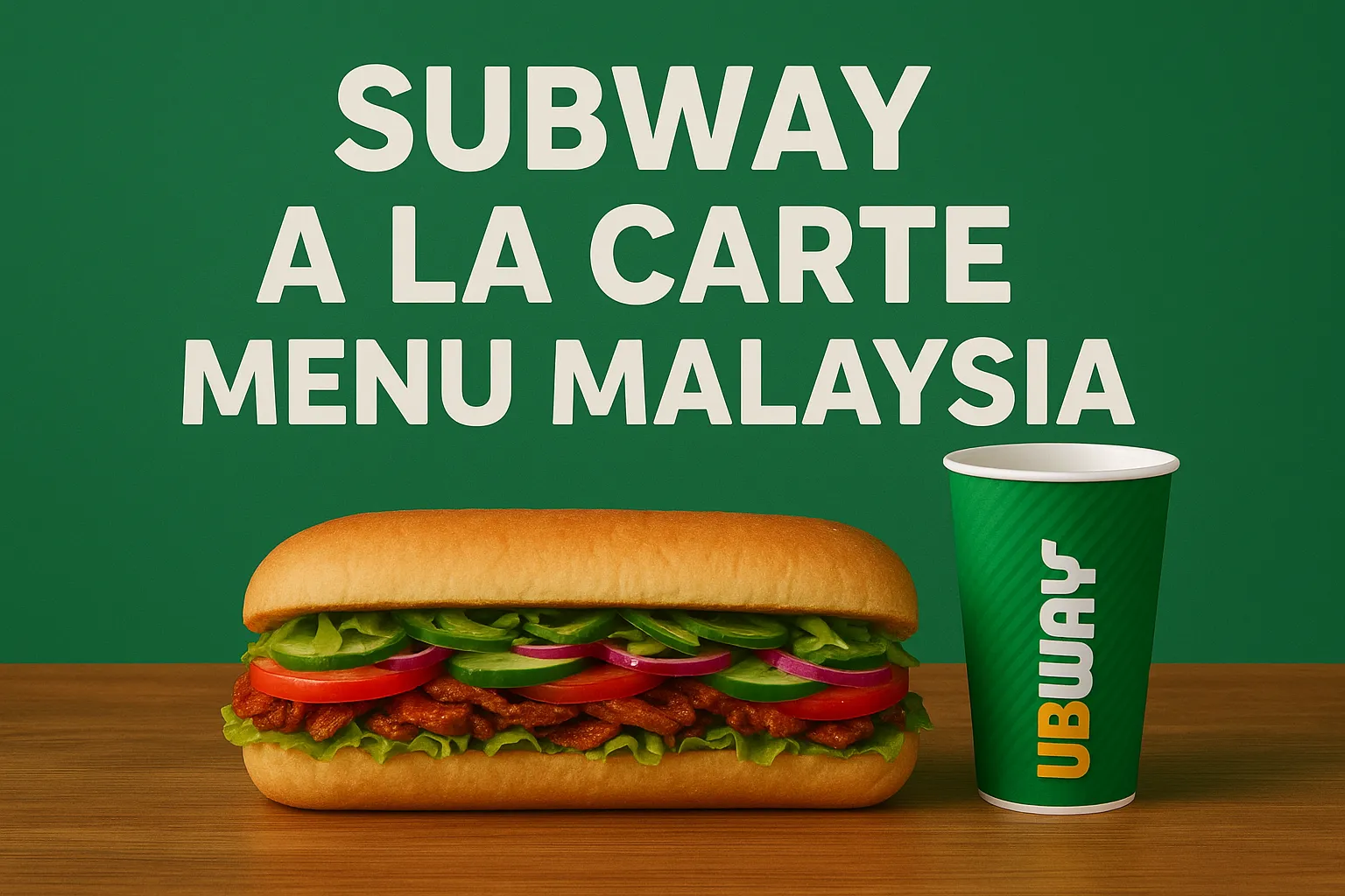 Subway A La Carte Menu