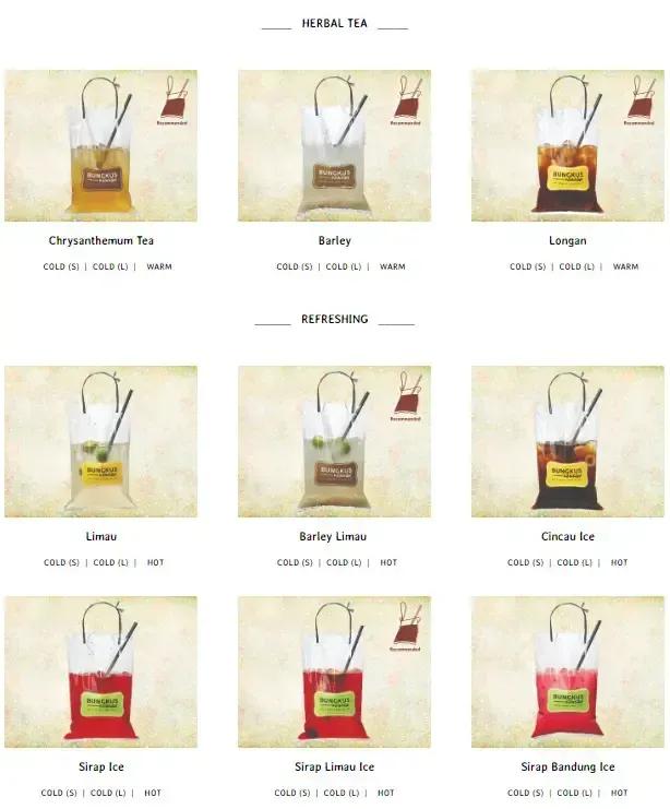 Bungkus Kaw Kaw Refreshing Menu