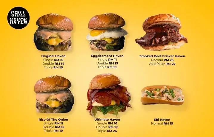 Grill Haven Kl Burgers Menu
