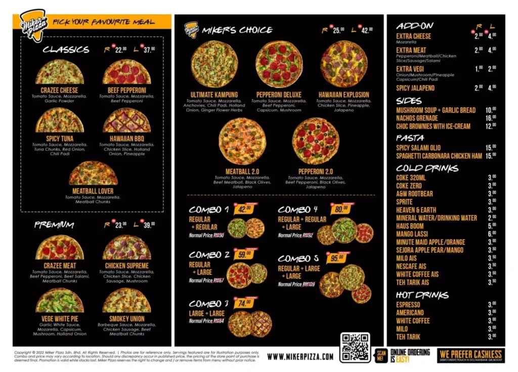 Miker Pizza Pilihan Miker Menu