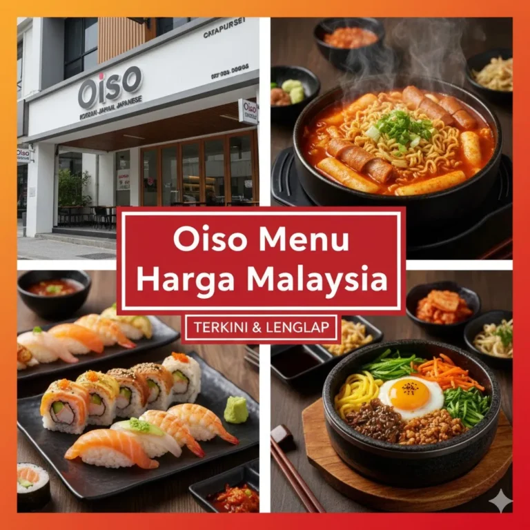 Oiso Menu Harga Malaysia