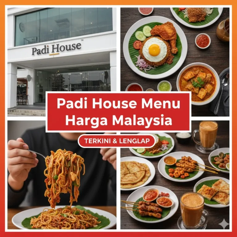 Padi House Menu