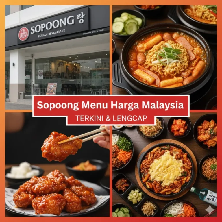 Sopoong Menu Harga Malaysia