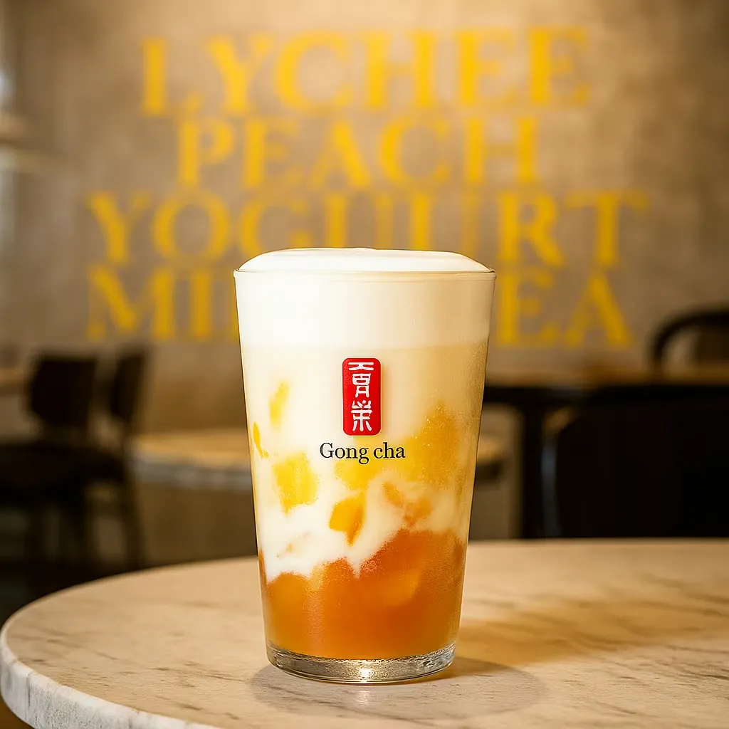 Gong Cha Lychee In Peach Yogurt Menu