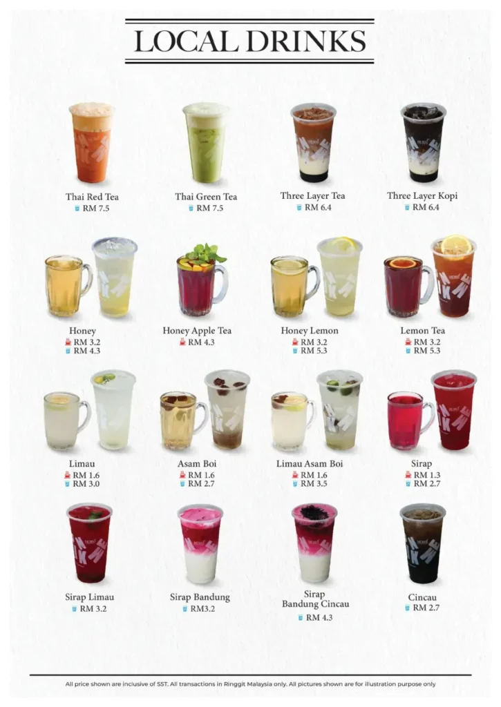 Murni Discovery Local Drinks Menu