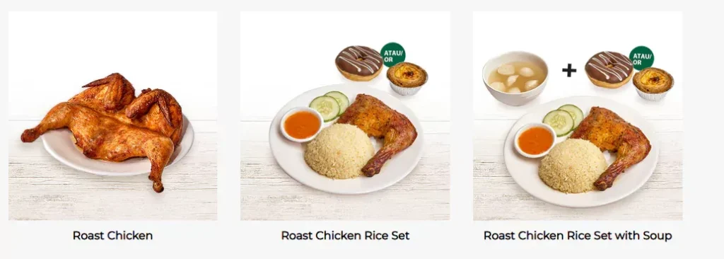 Baker’s Cottage Roast Chicken Menu