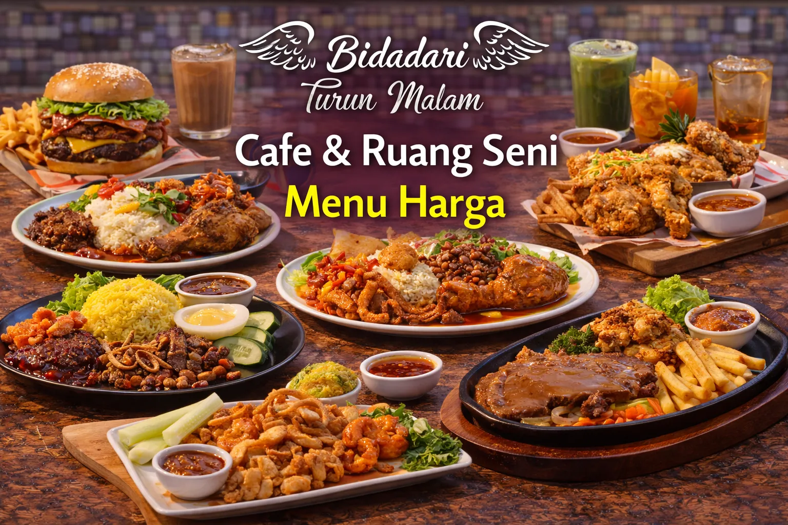 Bidadari Turun Malam Cafe & Ruang Seni Menu Harga Malaysia