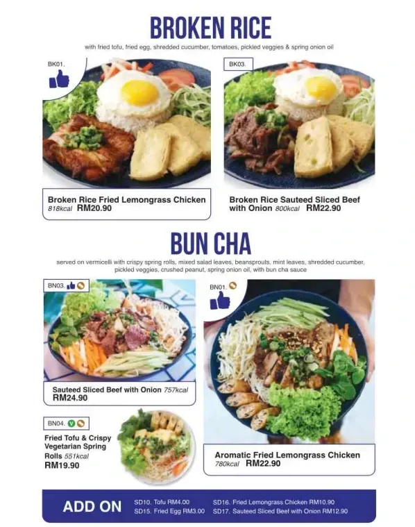 Super Saigon Broken Rice Menu