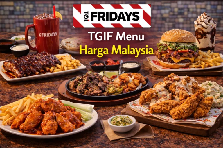 TGIF Menu Harga Malaysia
